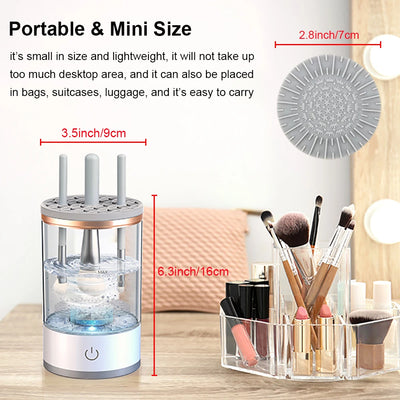 ✨ GlamSpin USB Portable Brush Cleaner