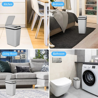 Slim Touchless Motion Sensor Trash Can