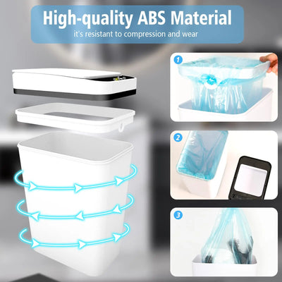 Slim Touchless Motion Sensor Trash Can
