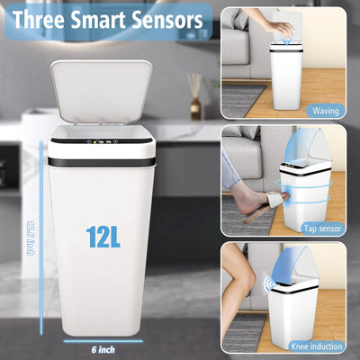 Slim Touchless Motion Sensor Trash Can