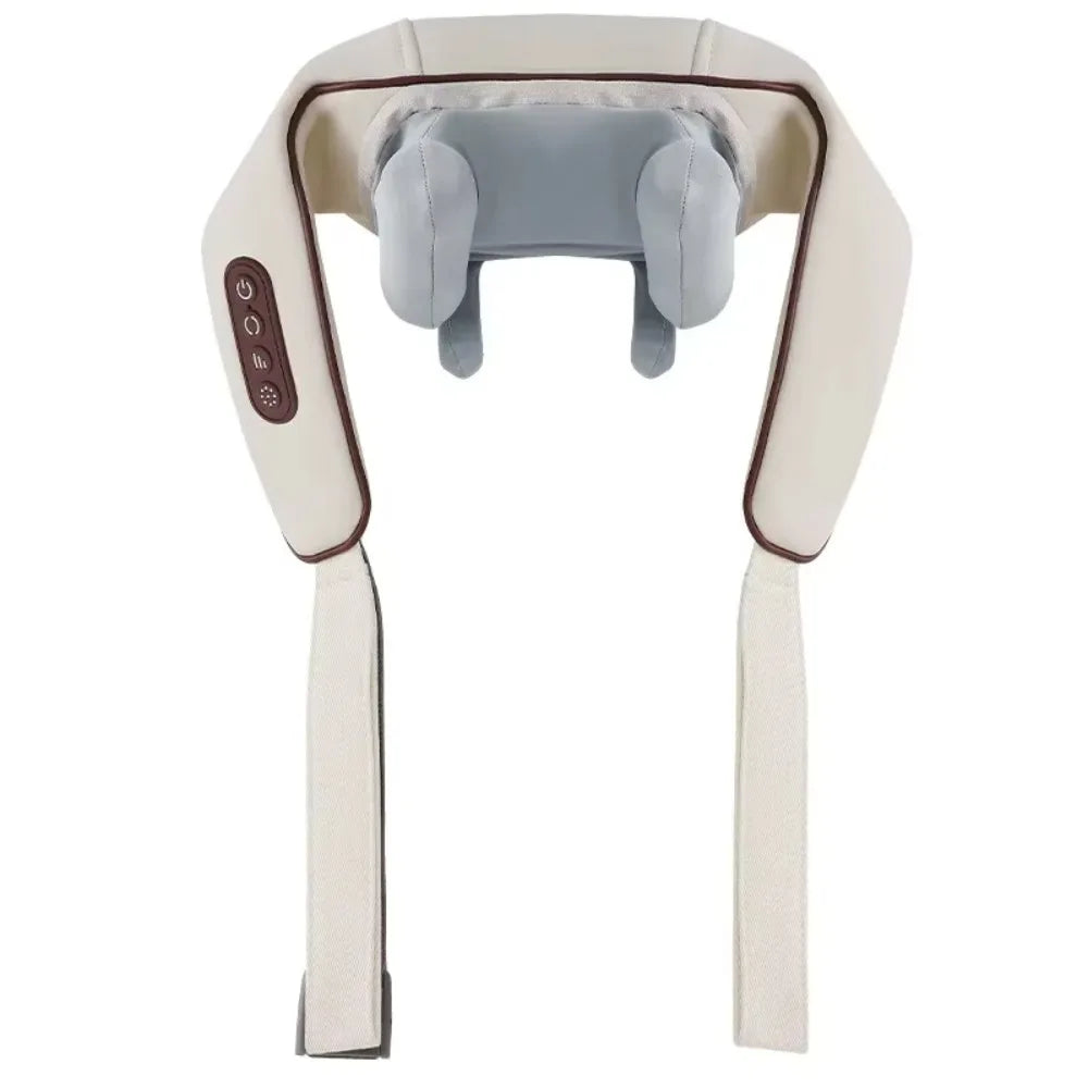 Portable Heated Shiatsu Neck & Shoulder Massager – Kneading & Relaxation Wrap