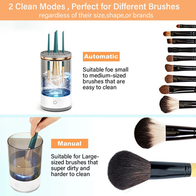 ✨ GlamSpin USB Portable Brush Cleaner