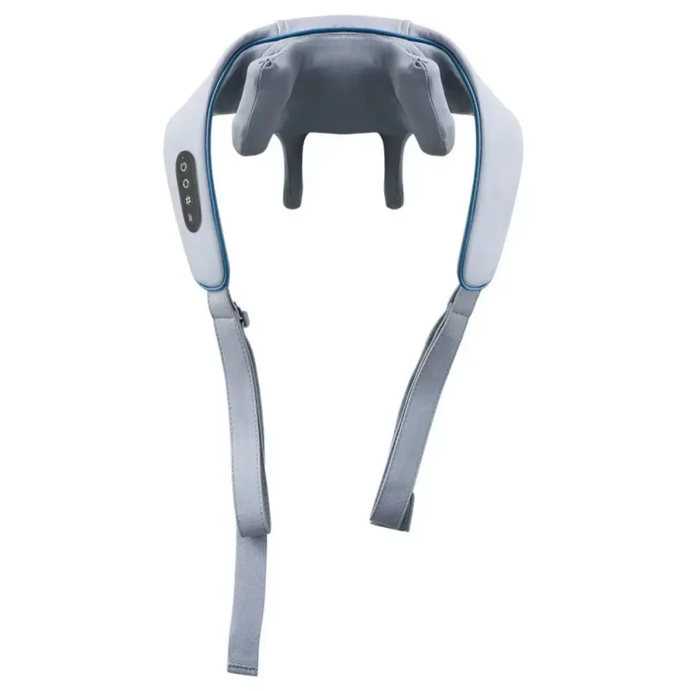 Portable Heated Shiatsu Neck & Shoulder Massager – Kneading & Relaxation Wrap