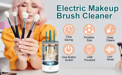 ✨ GlamSpin USB Portable Brush Cleaner