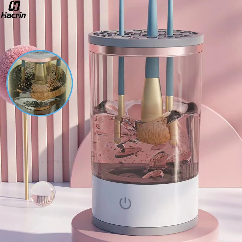✨ GlamSpin USB Portable Brush Cleaner