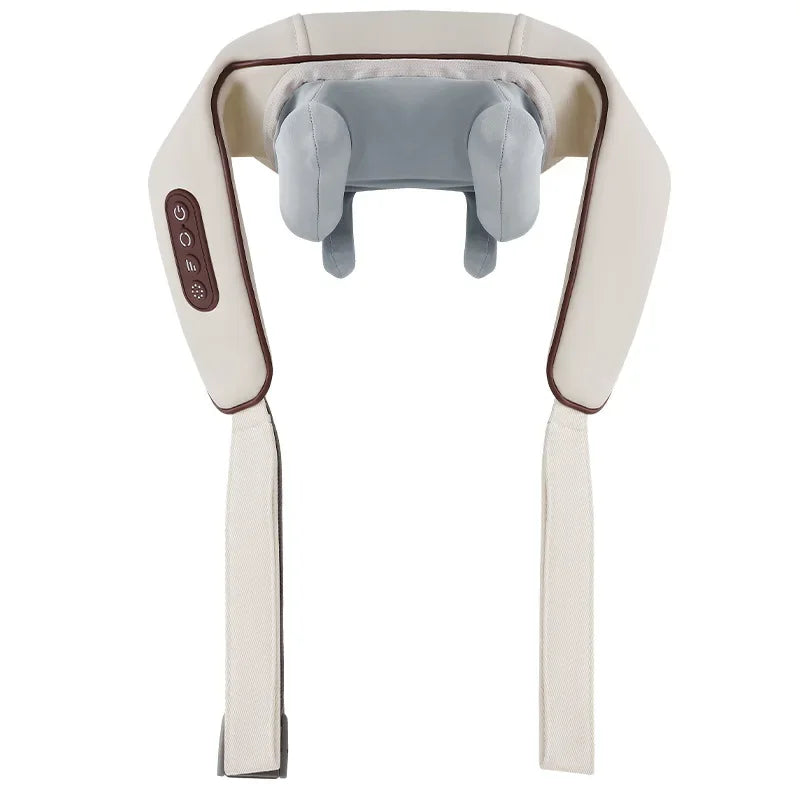 Portable Heated Shiatsu Neck & Shoulder Massager – Kneading & Relaxation Wrap