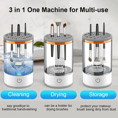 ✨ GlamSpin USB Portable Brush Cleaner
